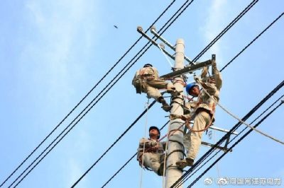 改造鹿灣變10千伏蔣莊105線路，原老舊線路全部更換為240絕緣導線