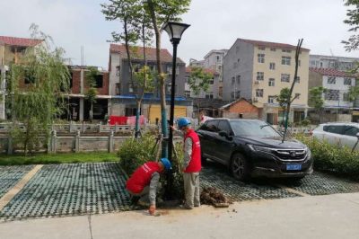 安裝太陽能庭院燈作為路燈